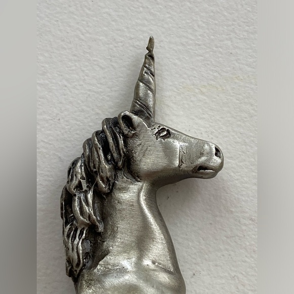 Vintage Pewter Unicorn Sculpture - Picture 5 of 9